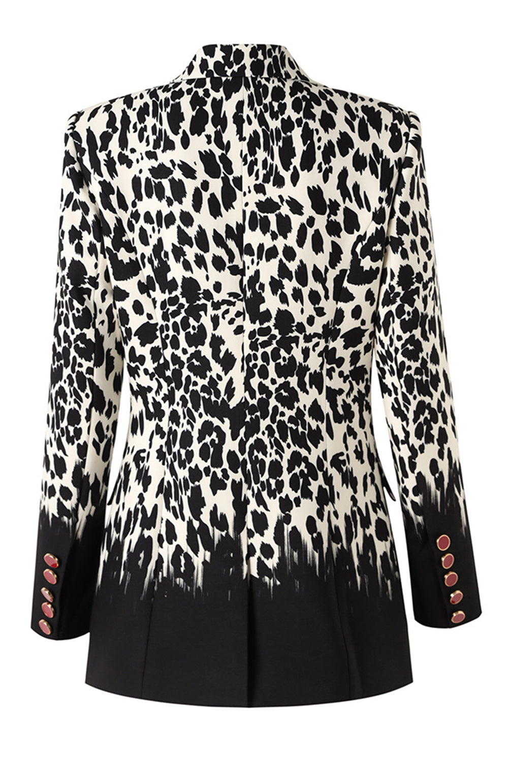 Stilla | Leopard Mønstret Blazer Sort/Hvid Moderne & Elegant