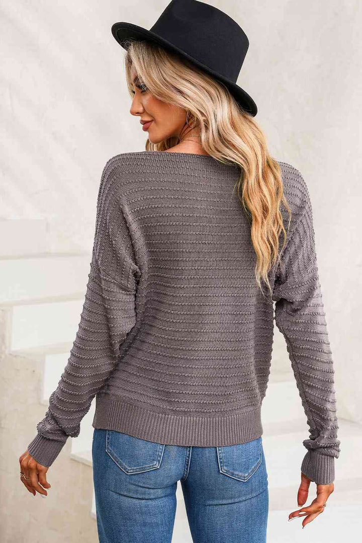 Stilla | Ribbet Rund Hals Sweater