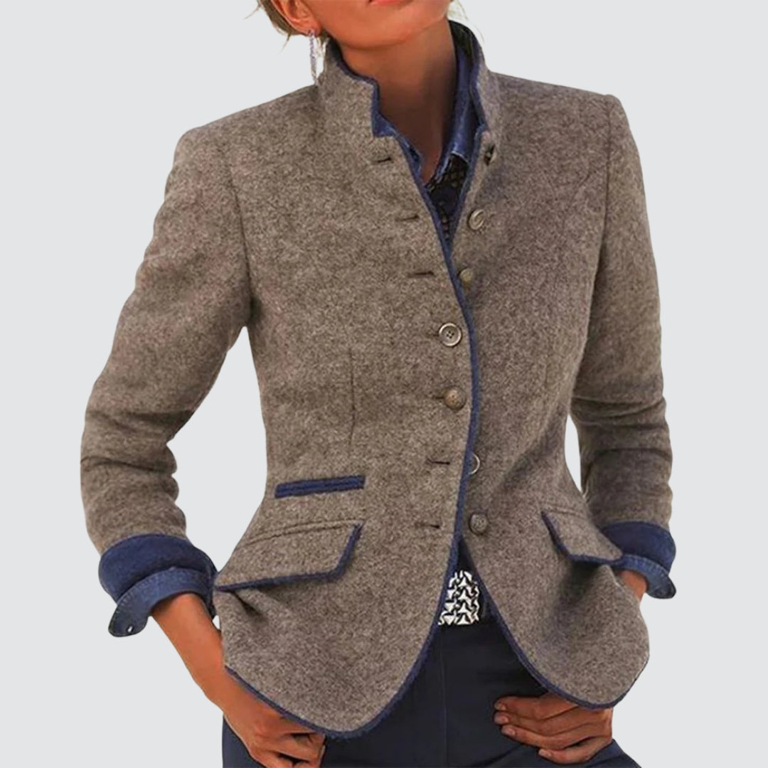Stilla | Elegant ensfarvet damjakke