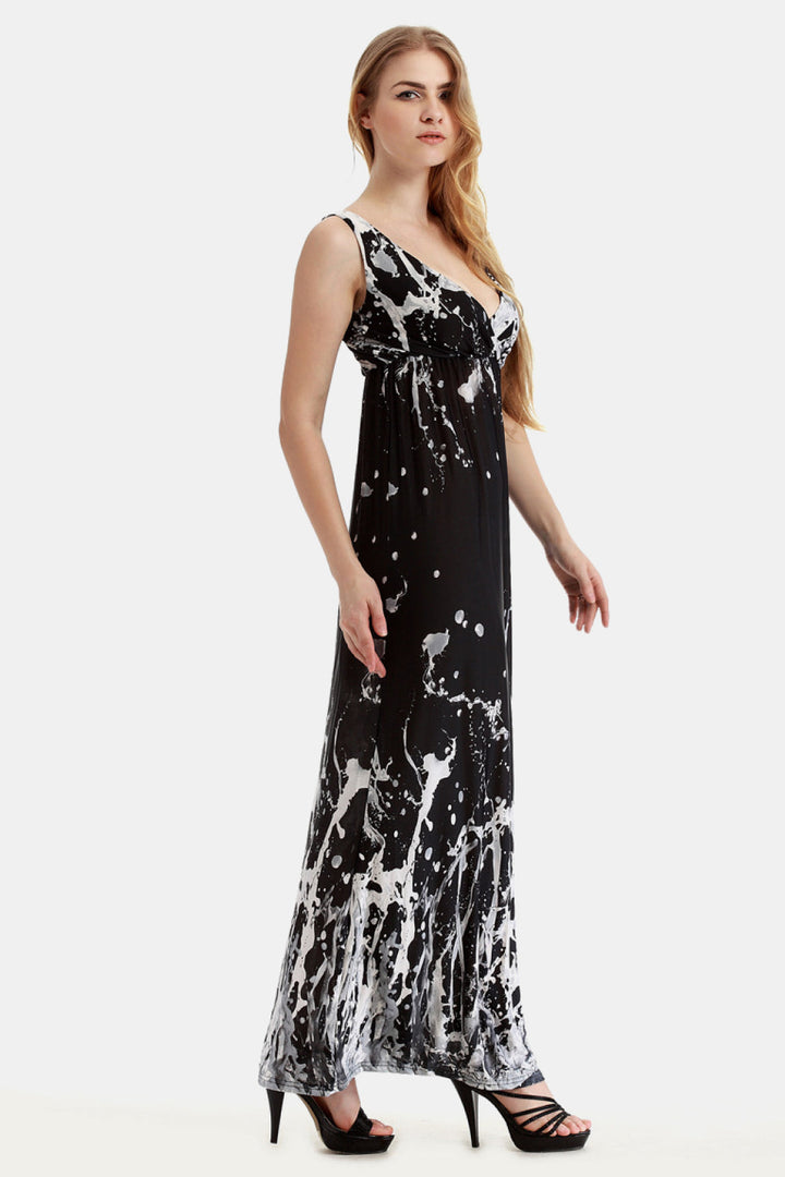 Stilla | Surplice Neck Uden Ærmer Maxi Kjole