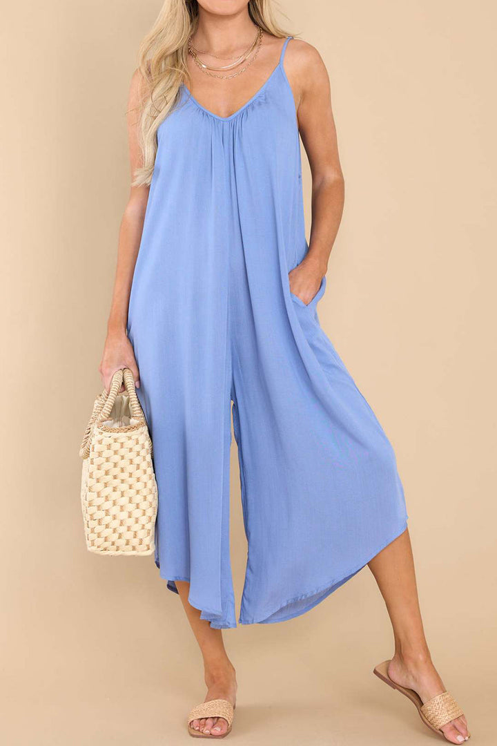 Stilla | Spaghetti Strop V-hals Jumpsuit