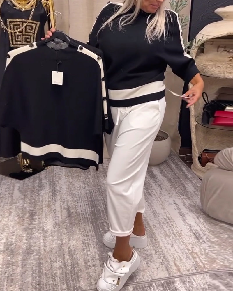 Stilla | Pullover med farveblokdesign