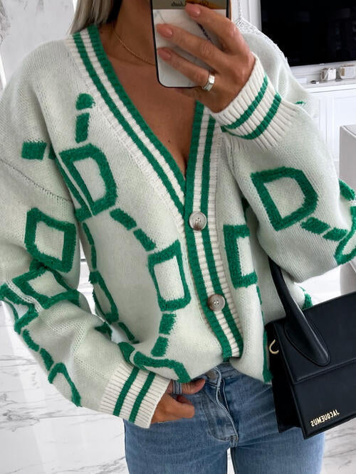 Stilla | Dropped Shoulder Button Down Cardigan