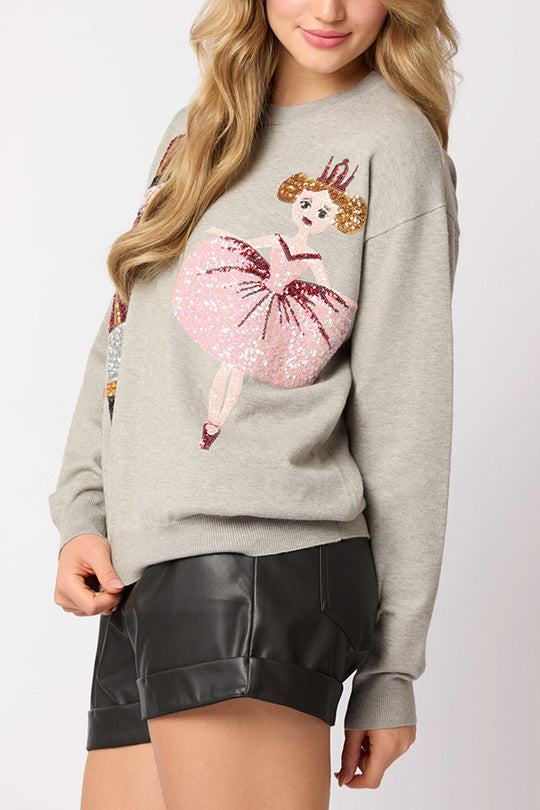 Stilla | JuleSoldat Pailletter Mode Casual Sweatshirt