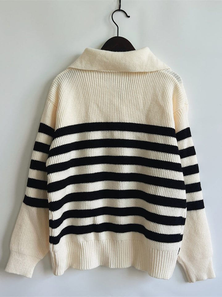 Stilla | Halv lynlås krave sweater