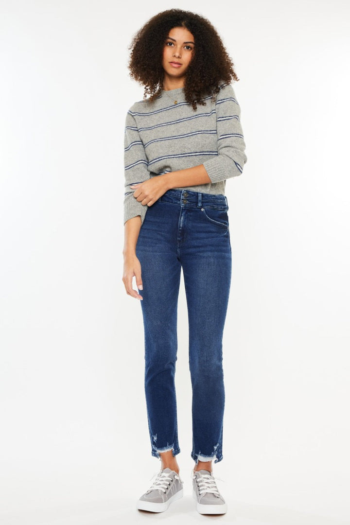 Stilla | High Rise Slim Straight Jeans