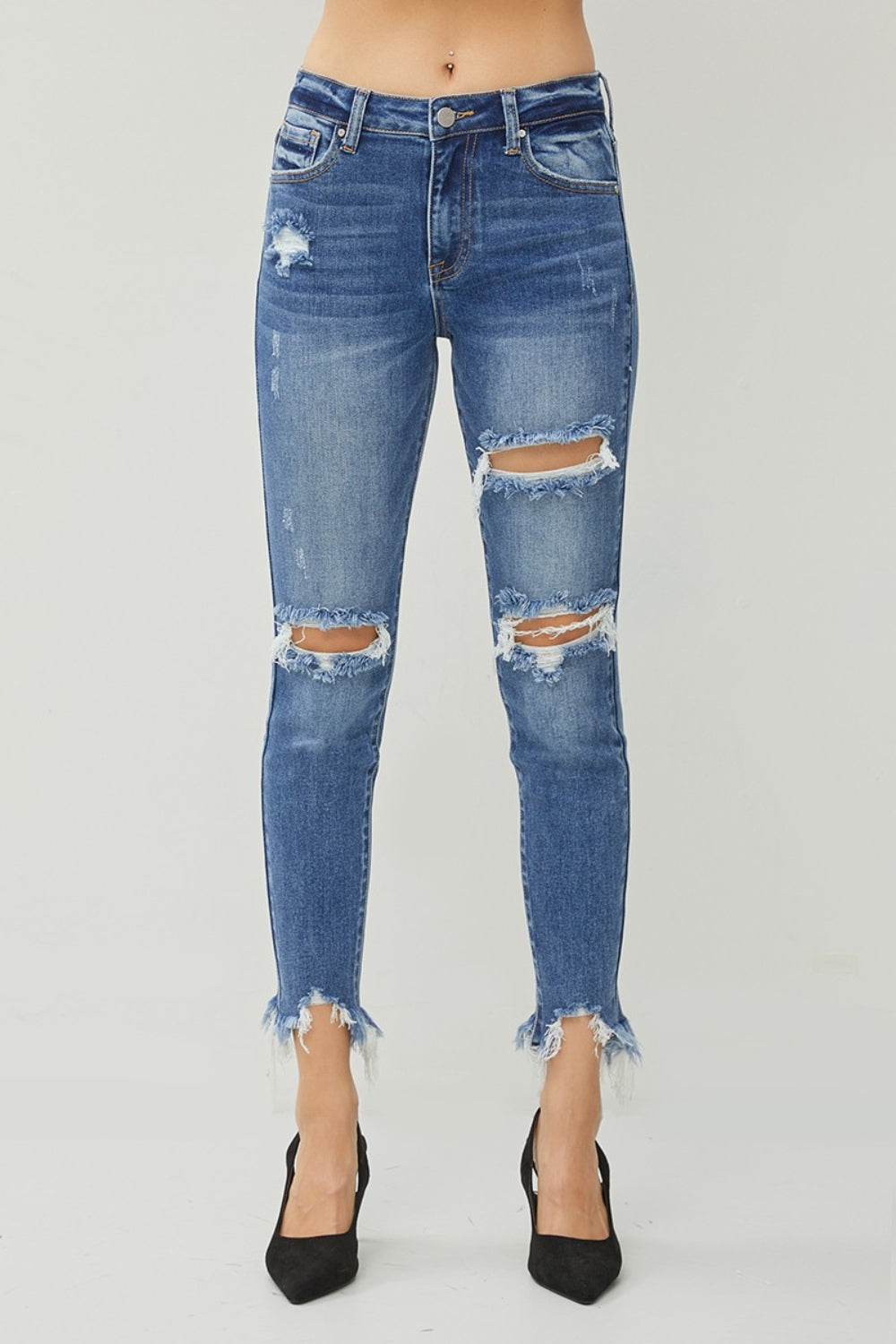 Stilla | Slidt Flosset Kant Slim Jeans