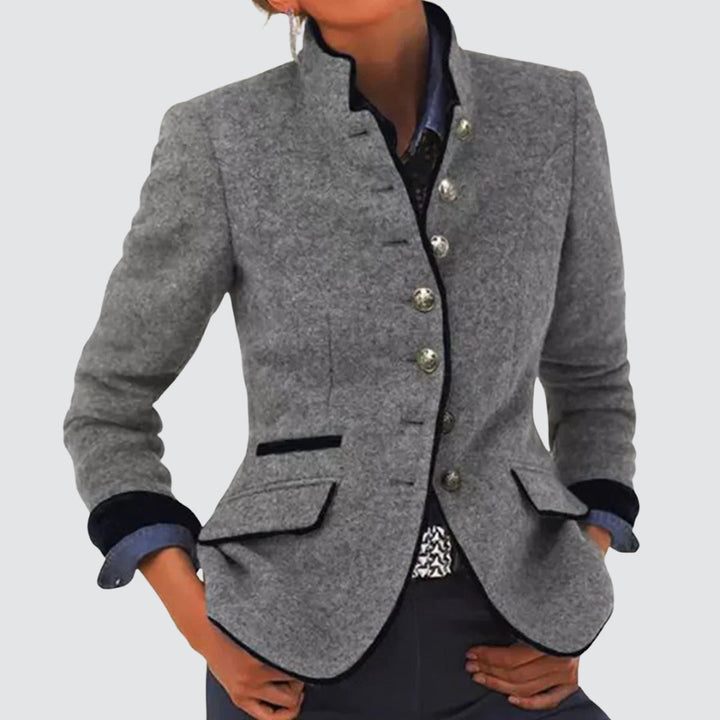 Stilla | Elegant ensfarvet damjakke