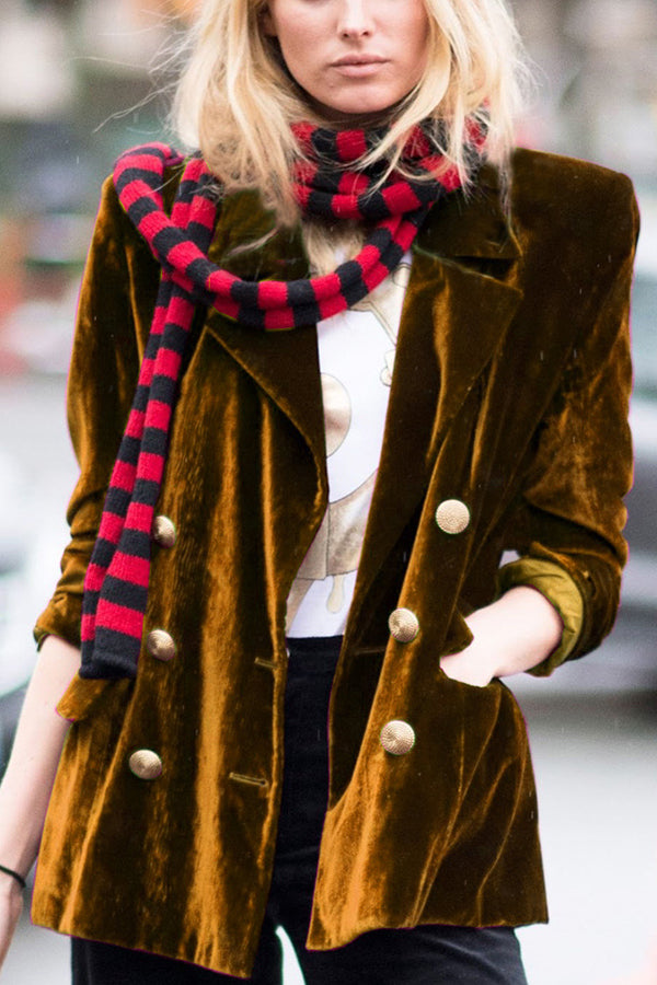 Stilla | Samt Temperament Fest Damer Midikjole Blazer