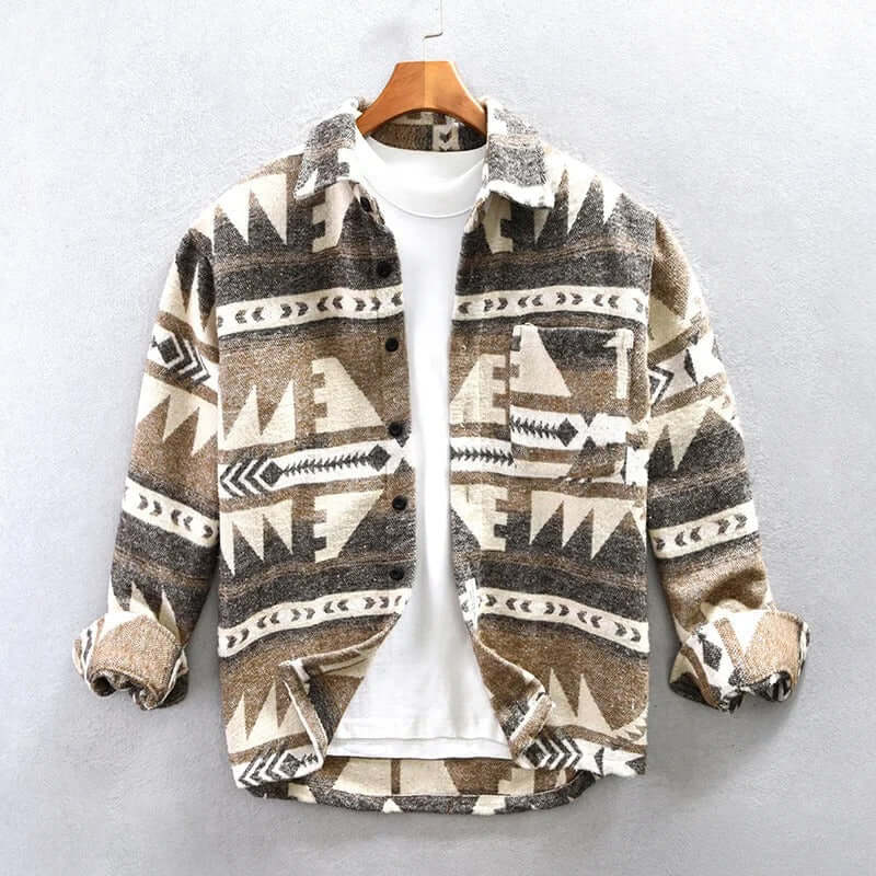 Stilla | Sydvestlig Aztec-tryk Shirtjakke