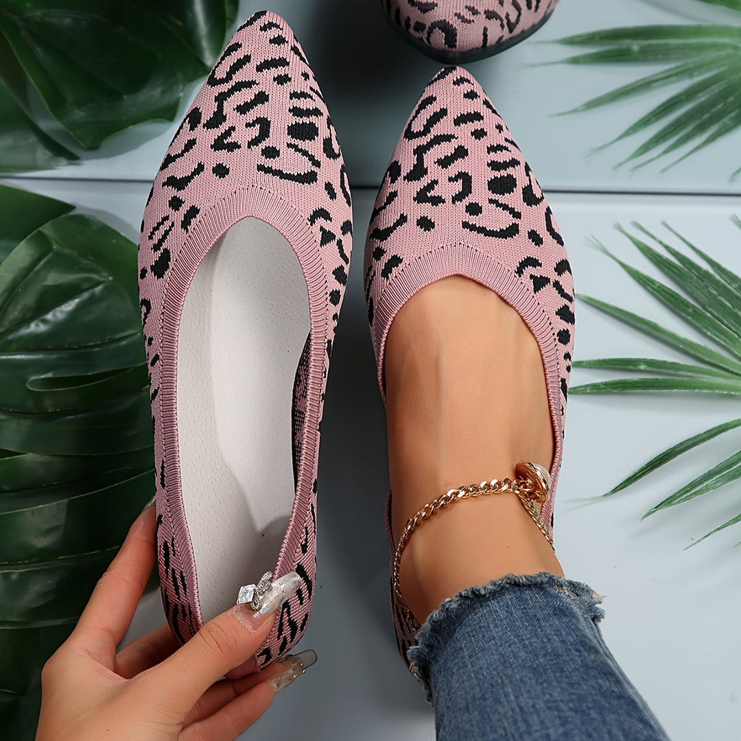 Stilla | Damer Leopard Ballerinas Punktskrid På Lys Ramin