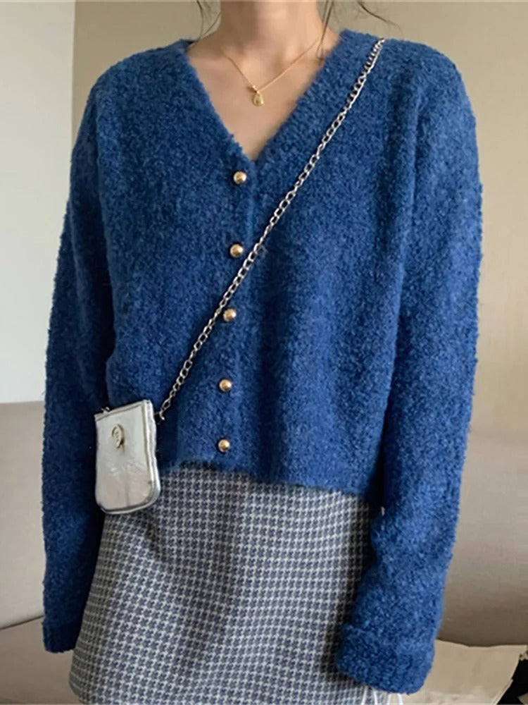 Stilla | Fuzzy strikjakke