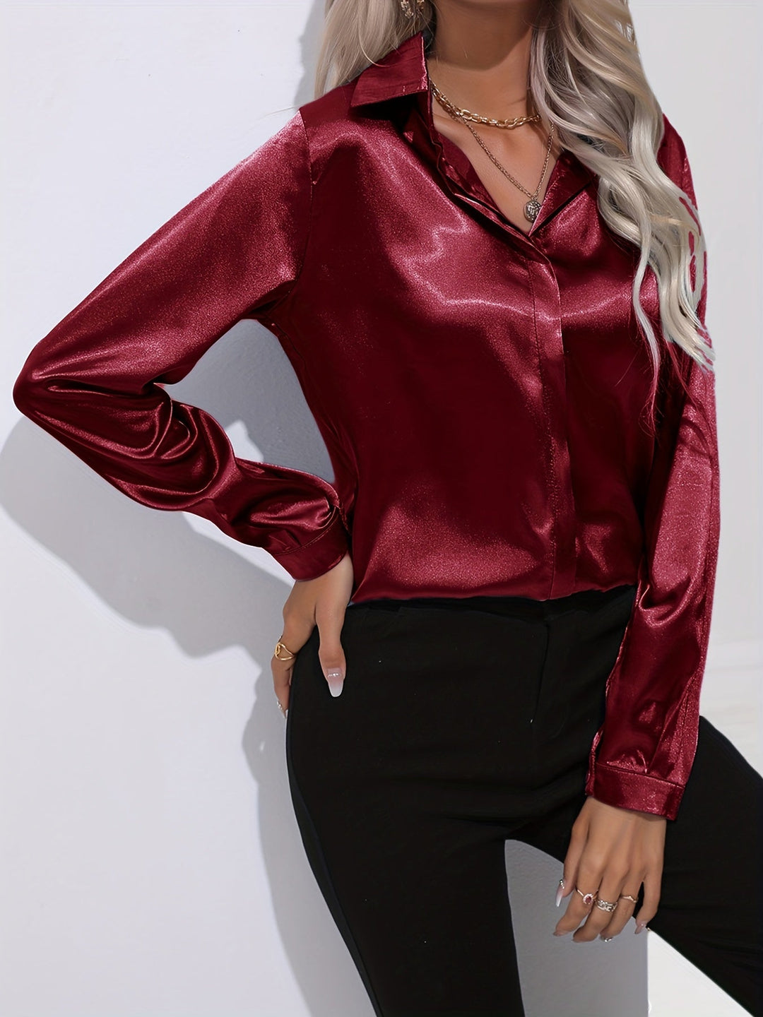 Stilla | Elegant Satinbluse