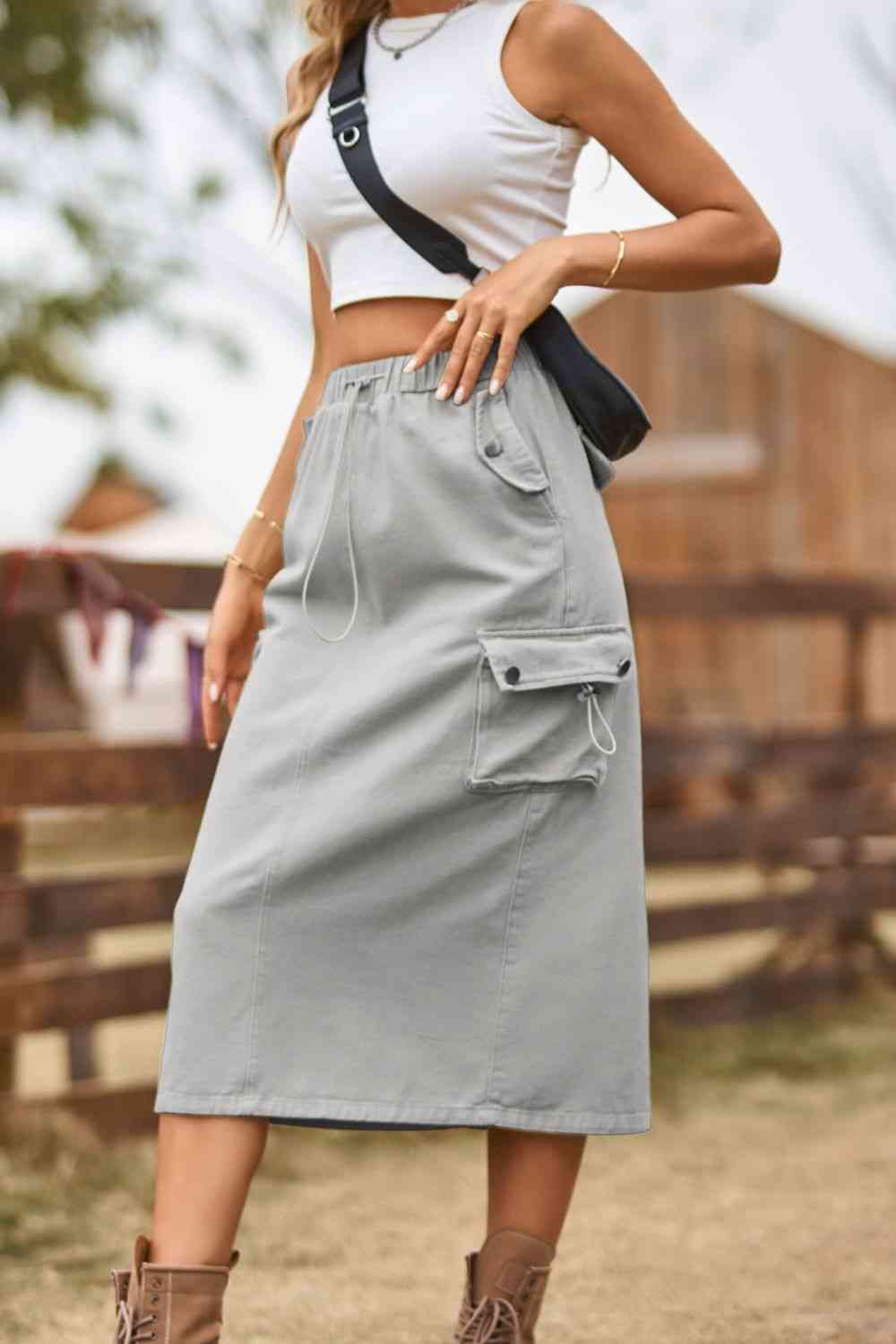 Stilla | Talje Slids Jeans Nederdel