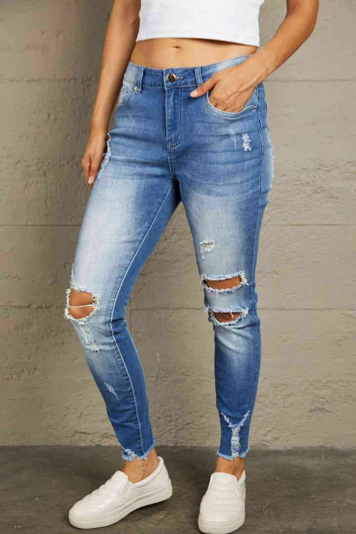 Stilla | Faded Mid Høj Talje Jeans