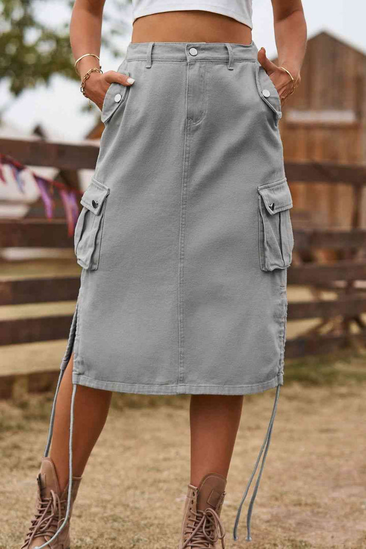 Stilla | Denim Cargo Skirt