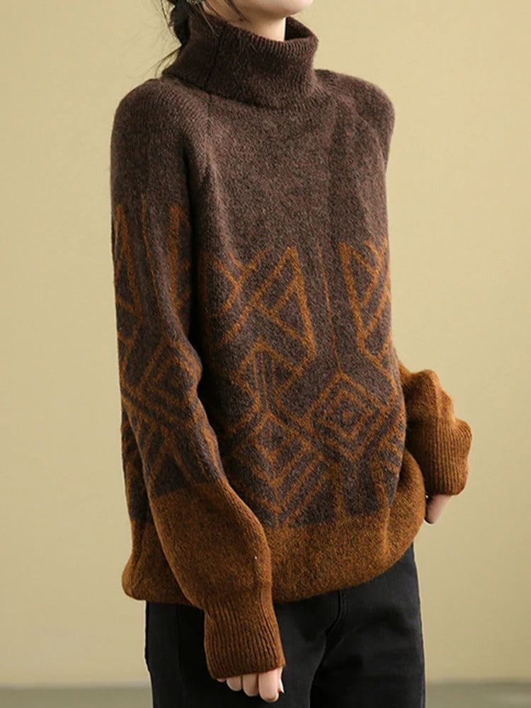 Stilla | Strikpullover med rullekrave