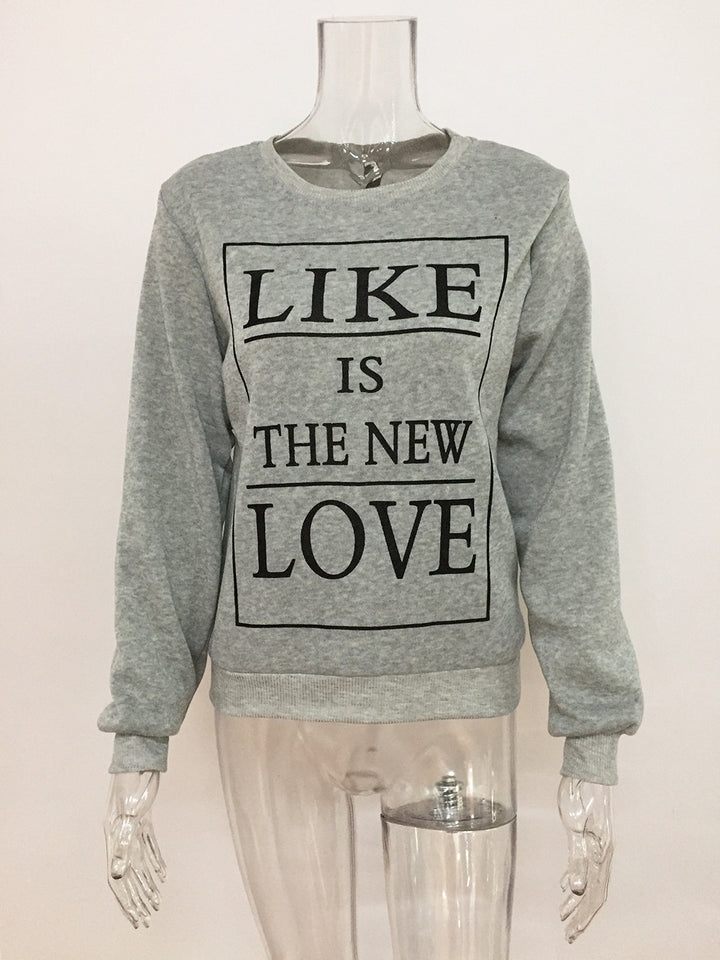 Kvinders sweatshirt med kreativ skrift og afslappet pasform Stilla