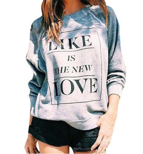 Kvinders sweatshirt med kreativ skrift og afslappet pasform Stilla