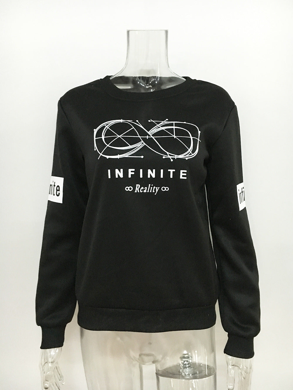 Kvinders sweatshirt med kreativ uendelighedsløjfe design og behagelig pasform Stilla