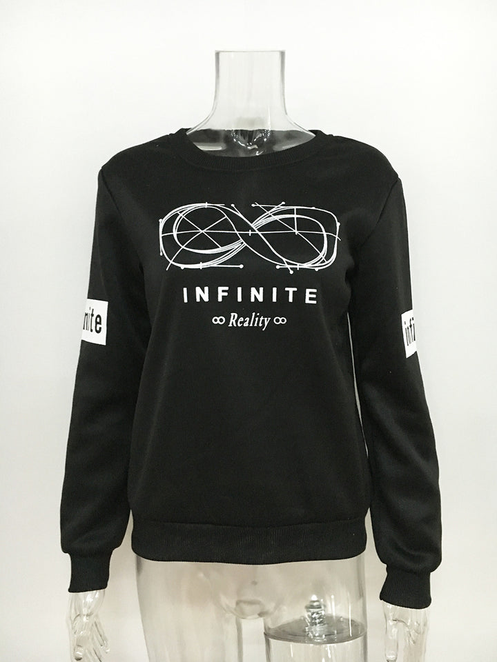 Kvinders sweatshirt med kreativ uendelighedsløjfe design og behagelig pasform Stilla