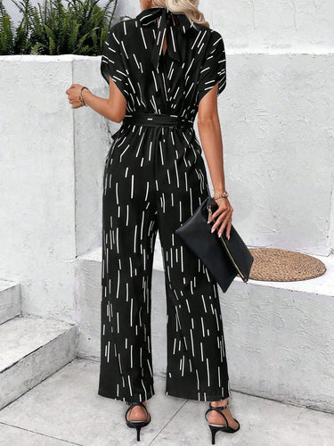 Stilla | Printet Mock Neck Bred Ben Jumpsuit