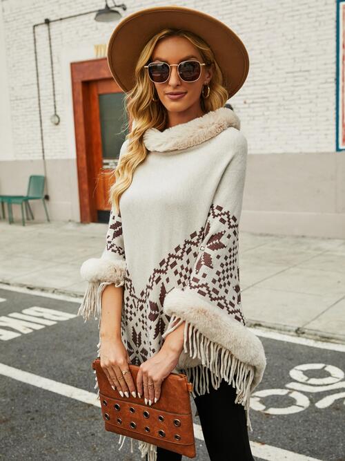 Stilla | Geometrisk Cape Ærme Poncho