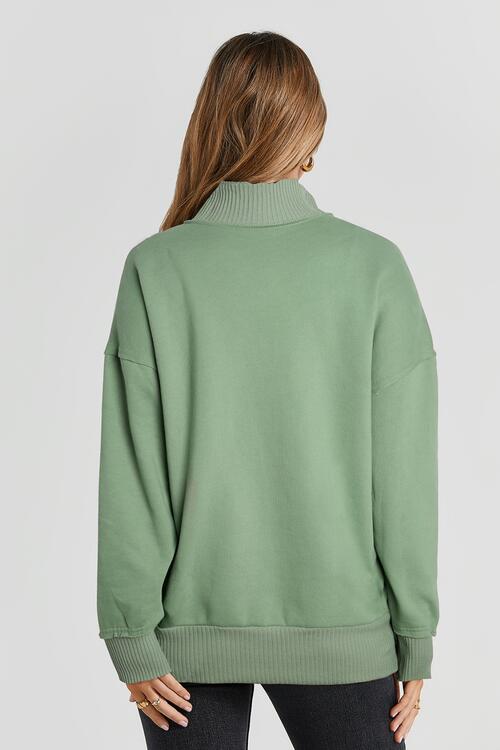 Stilla | Snap Drop Shoulder Langærmet Sweatshirt