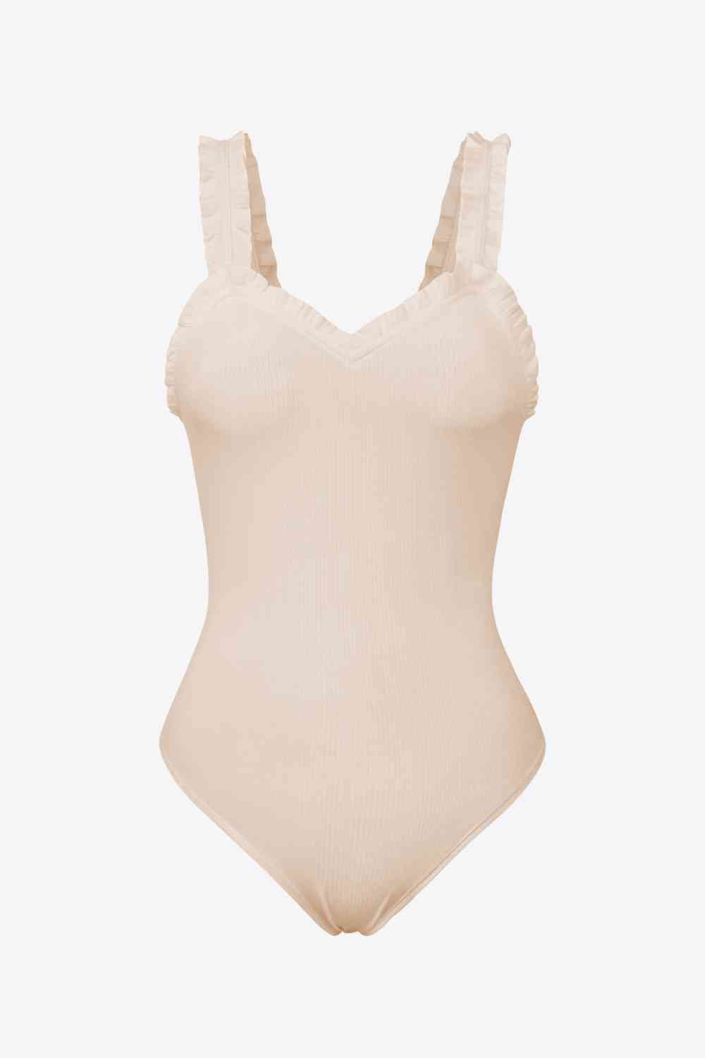 Stilla | Ruffle Trim Ærmeløs Bodysuit