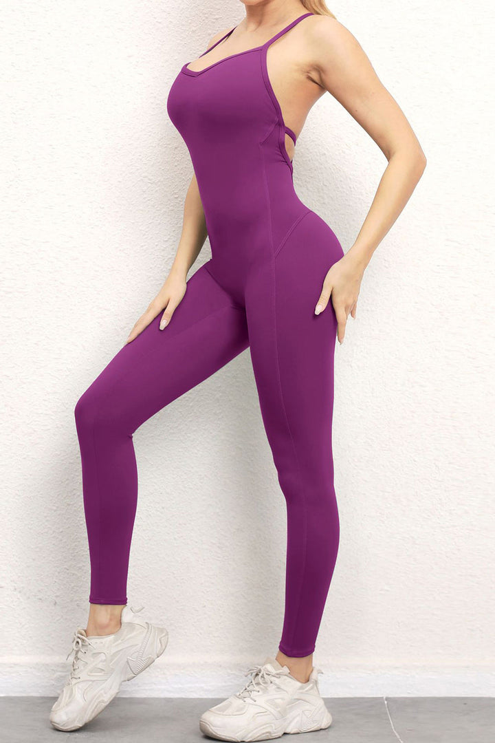 Stilla | Spaghetti Rem Active Jumpsuit