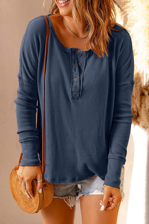 Stilla | Strik Henley Langærmet Top
