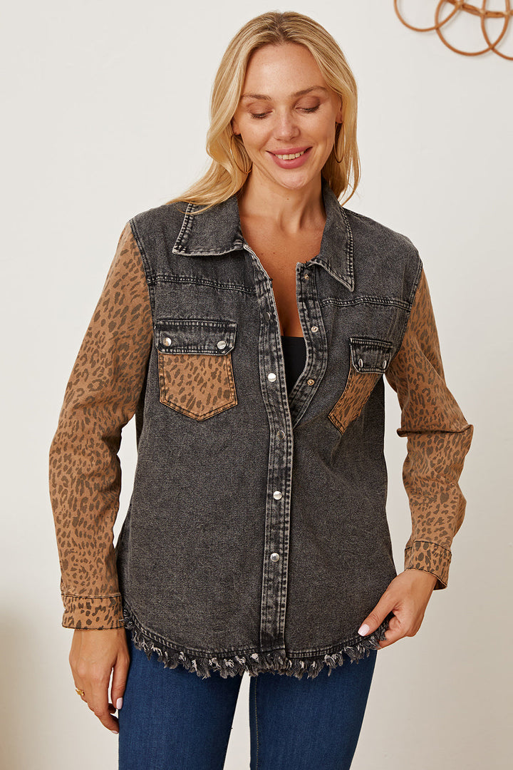 Stilla | Raw Hem Pocketed Denim Jakke