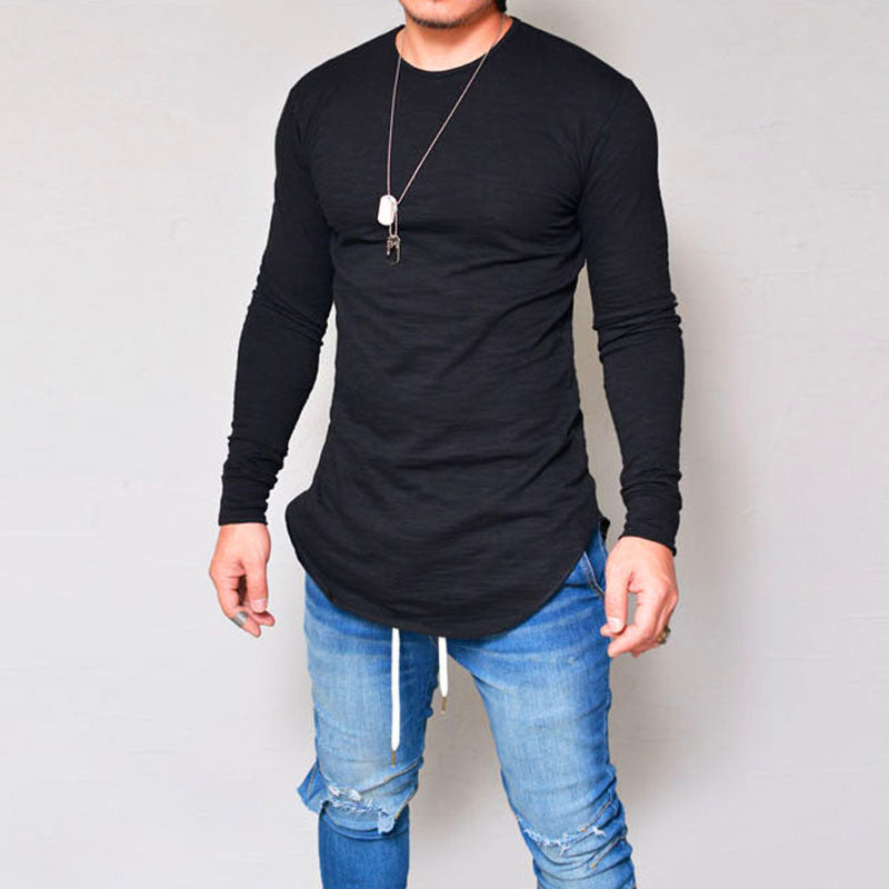 Stilla | Langærmet T-shirt Slim Fit Rundhals Blød Åndbar Bomuldsblanding