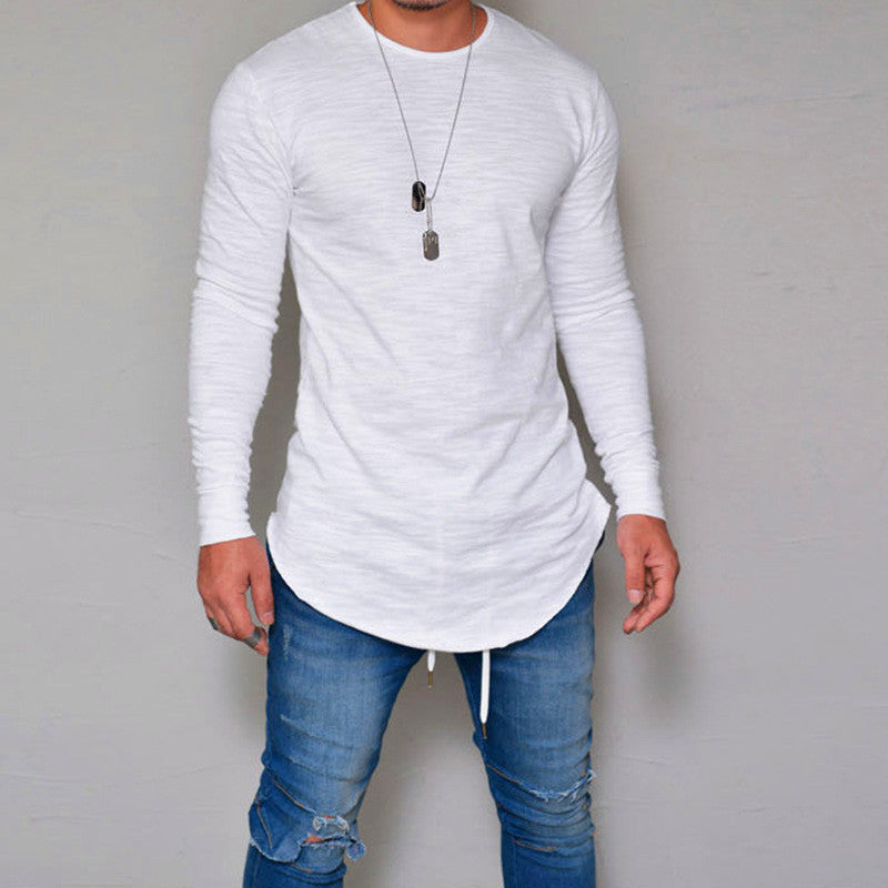 Stilla | Langærmet T-shirt Slim Fit Rundhals Blød Åndbar Bomuldsblanding