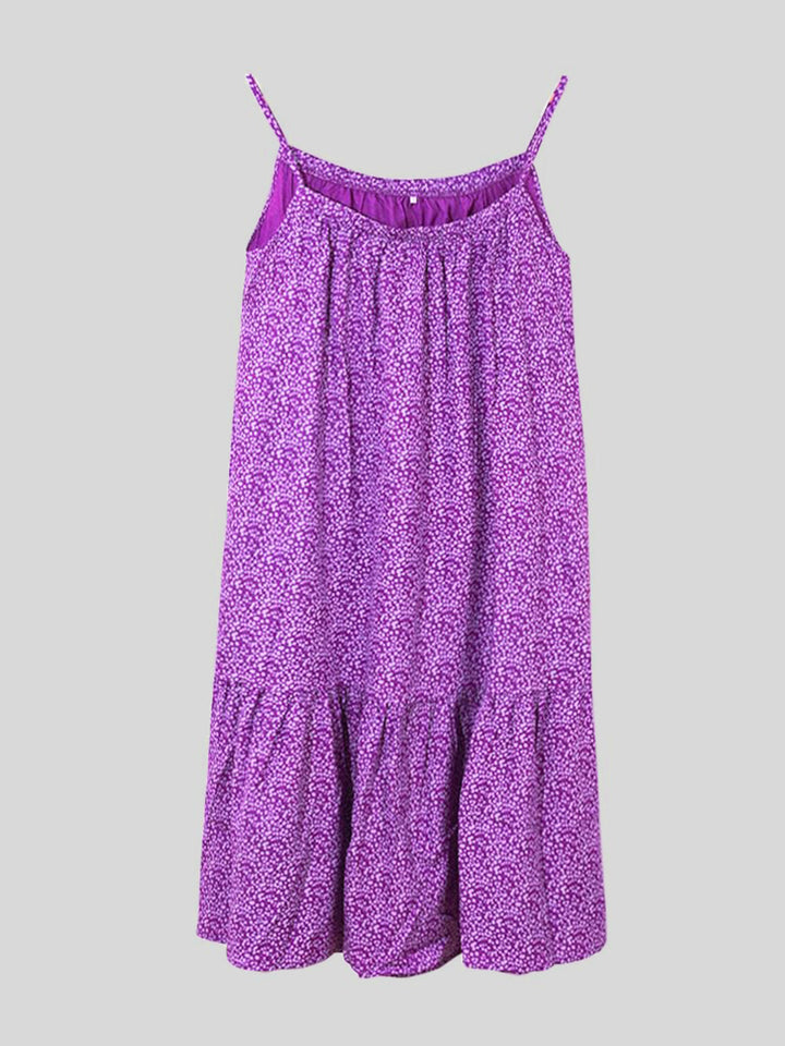 Stilla | Størrelse Trykt Ærmeløs Mini Cami Kjole