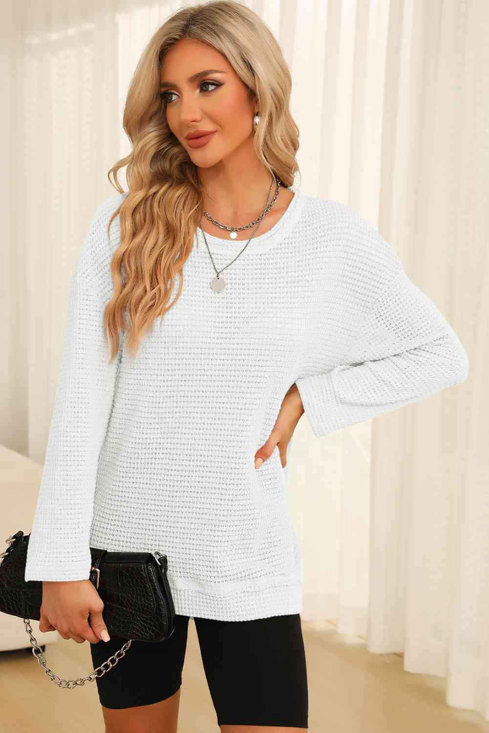 Stilla | Strik Rund Hals Langærmet Sweatshirt