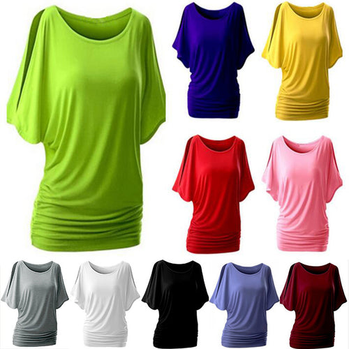 Dame afslappet oversized T-shirt med raffinerede flæsedetaljer Skovae
