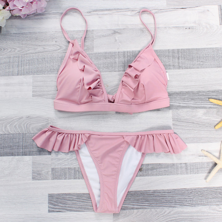 Damebikinier med fine ruffle-detaljer Skovae