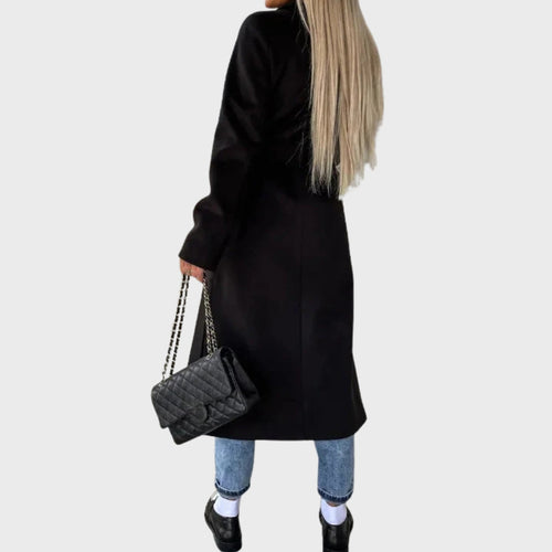 Stilla | Elegant varm lang dobbeltbrystet vinterfrakke