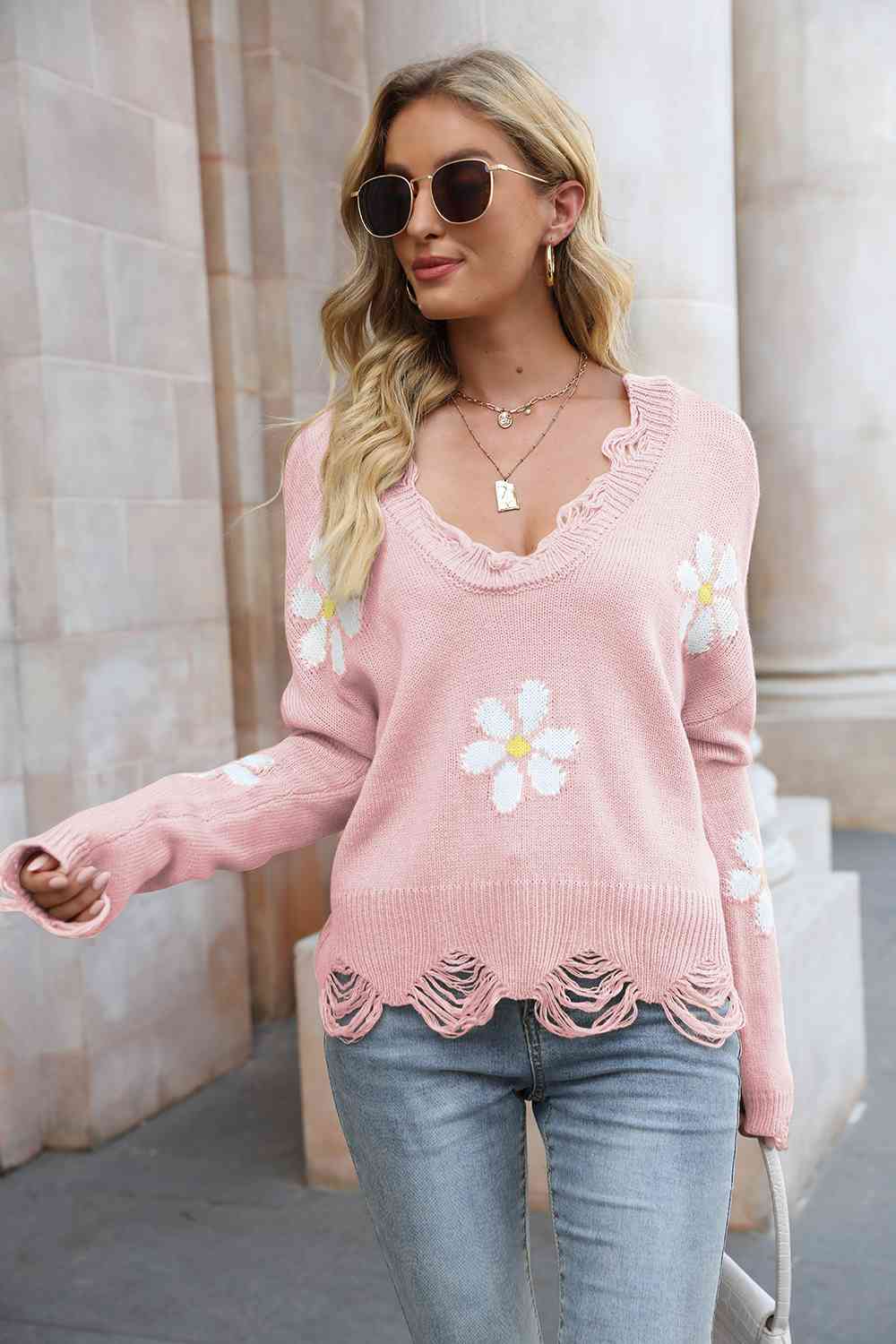 Stilla | Distressed Langærmet Sweater