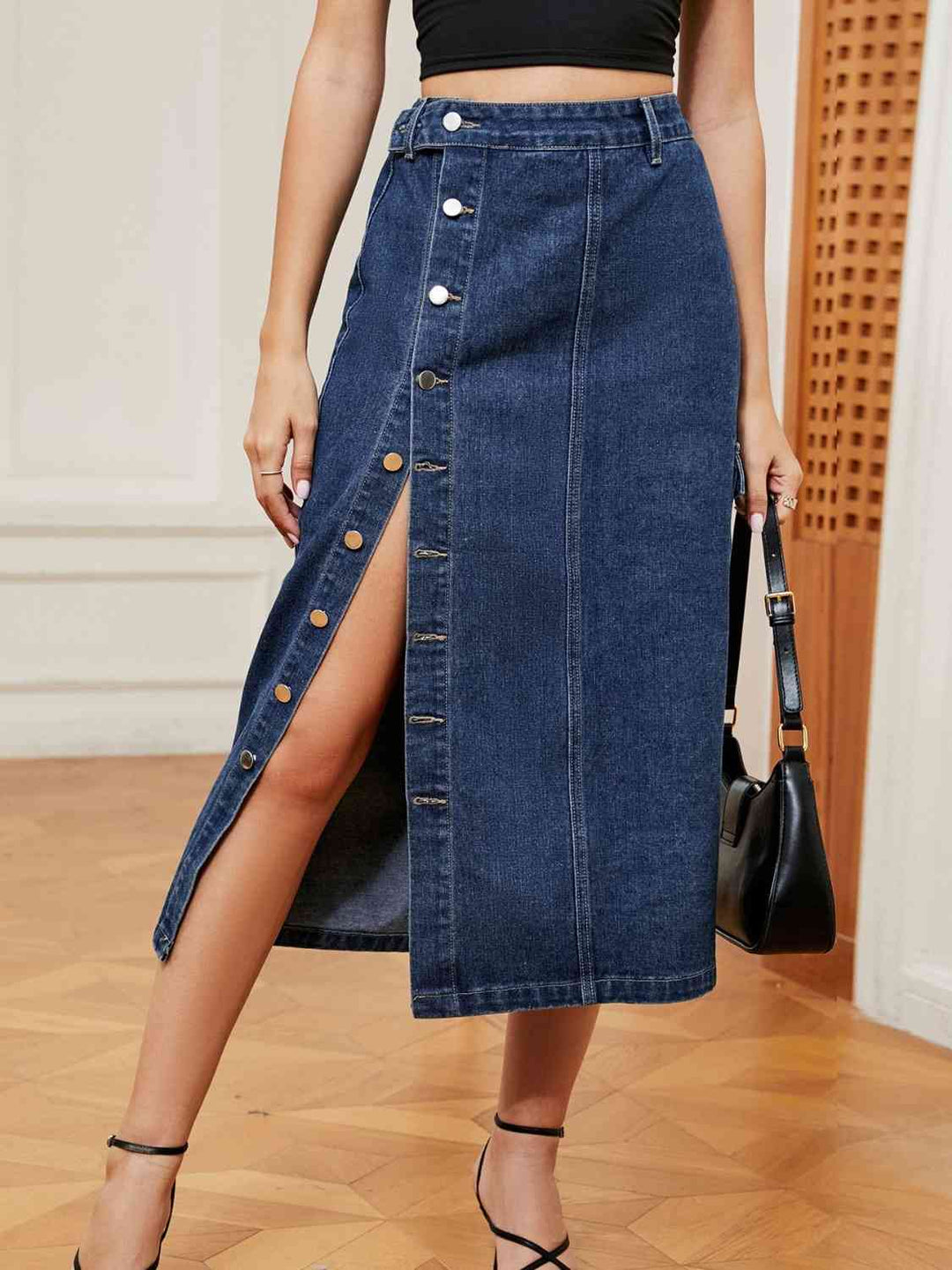 Stilla | Nederdel Denim Med Fyld