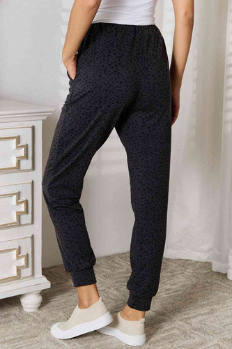 Stilla | Bae Leopard Print Joggers Med Lommer