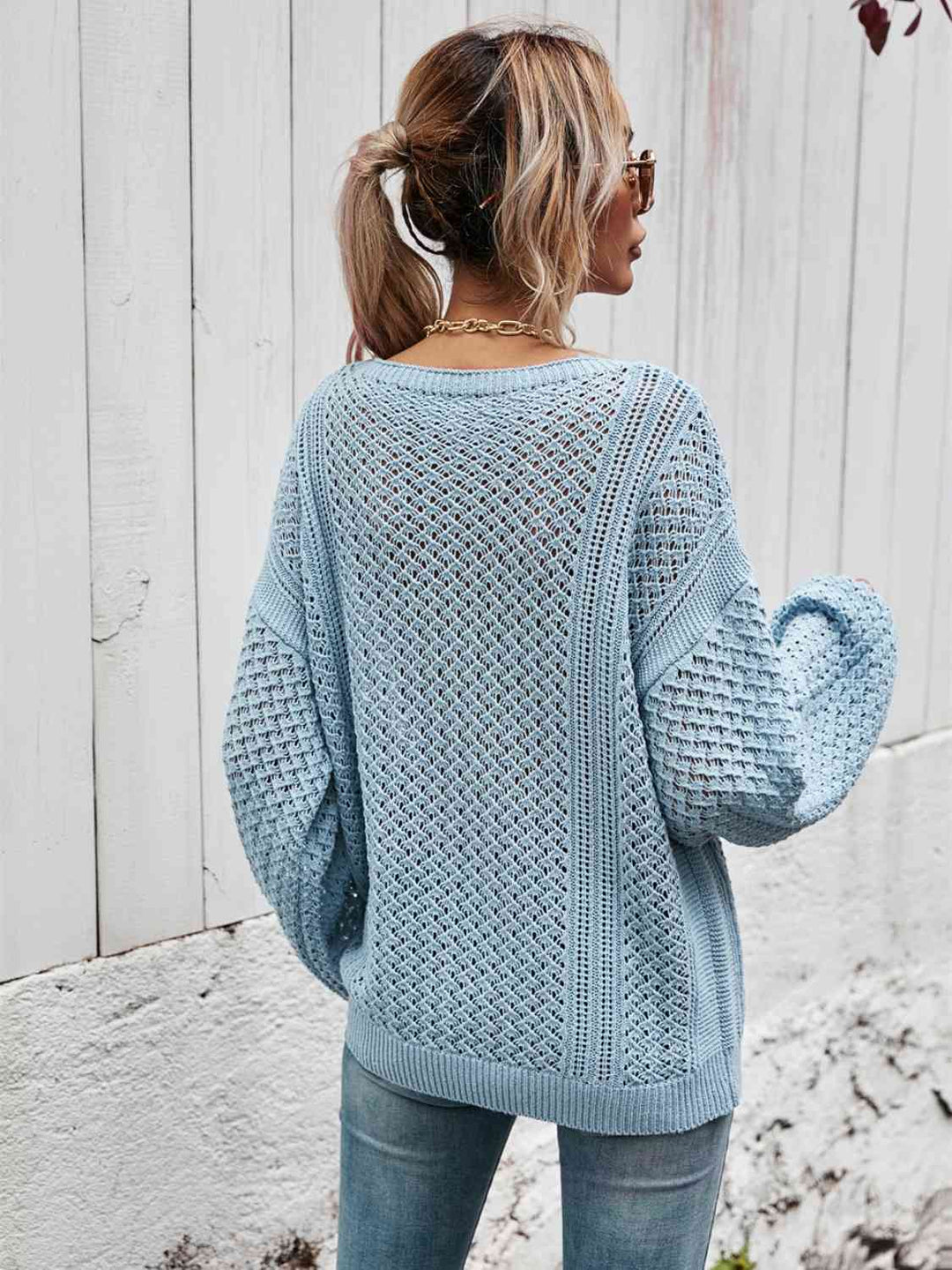 Stilla | Nakke Droppet Skulder Sweater