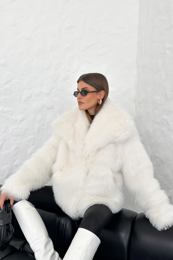 Stilla | Faux-fur-sjal-kravejakke