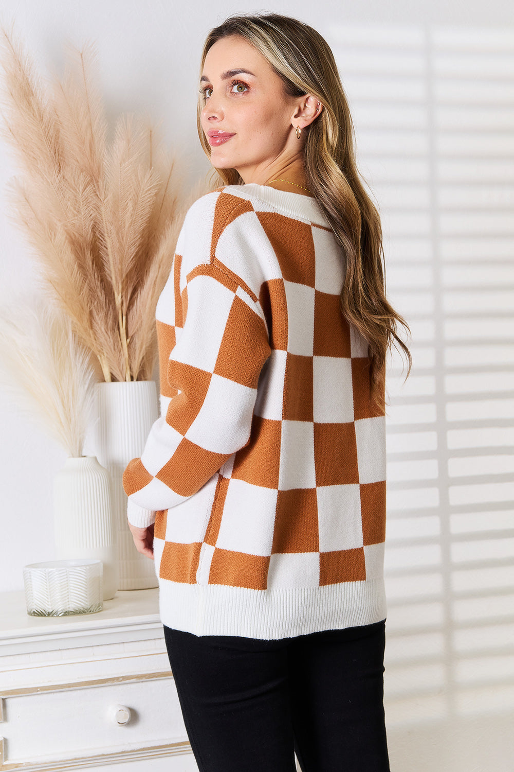 Stilla | Wings Double Take Button-Up V-Hals Drop Shoulder Cardigan