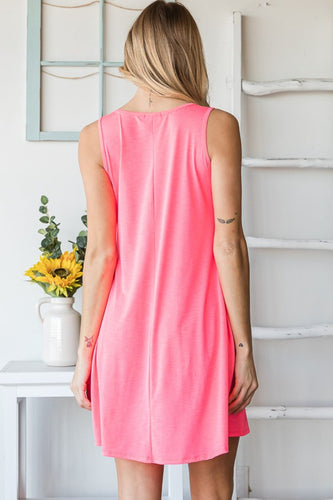 Stilla | Full Size V-hals Mini Tank Kjole Med Lommer