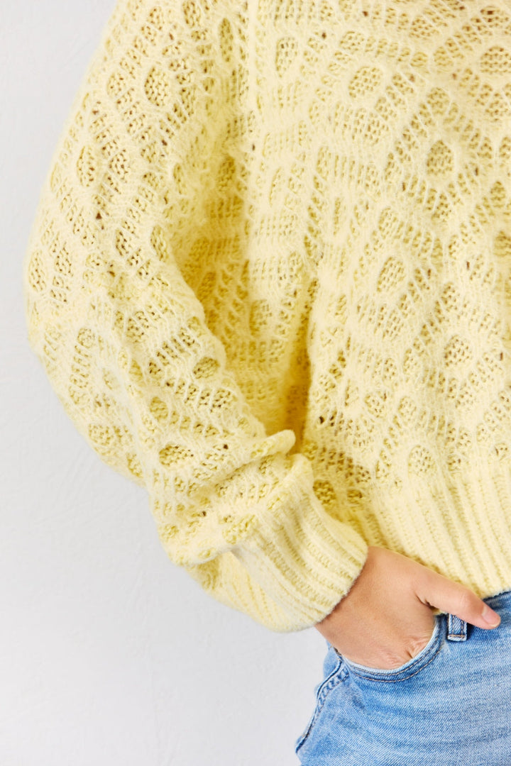 Stilla | V-hals mønstret langærmet sweater