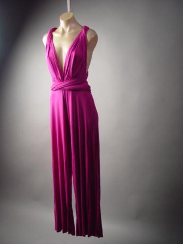 Dame Elegant Jumpsuit med Dyb V-hals og Innovativ Wickeloptik Skovae