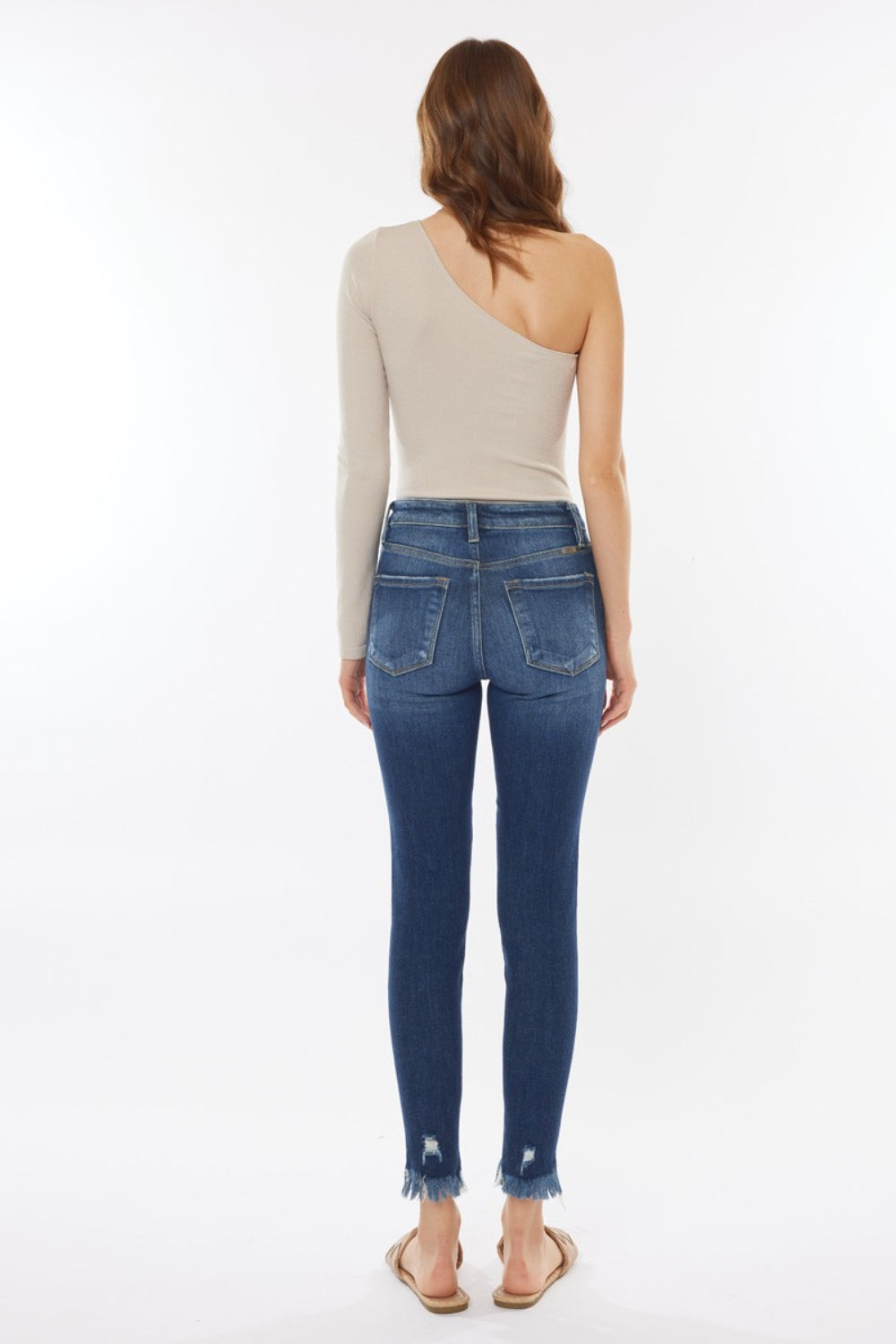 Stilla | Raw Hem High Waist Cropped Jeans