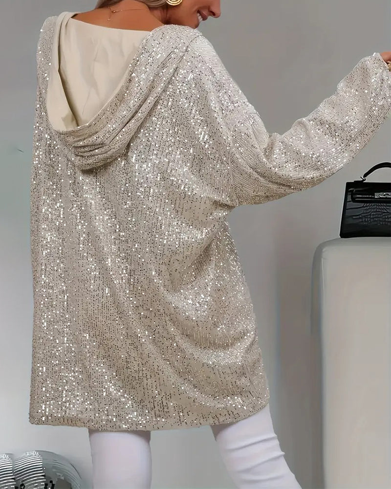Stilla | Dame Glitter Paillette Løs Pasform